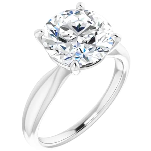 Solitaire 3 Carats Round Lab Diamond Engagement Ring