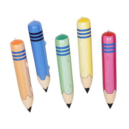 MAGICLULU 5 Piezas juguete inflable del lápiz Decoración para celebraciones escolares Globos inflables gigantes escuela largo fiesta Piscina crayones inflables gigantes inflable gigante