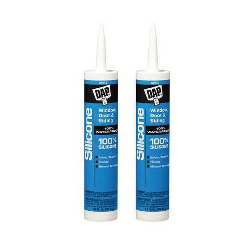 DAP White Waterproof Silicone Sealant - 9.8-Ounce Cartridge - Pack of 2