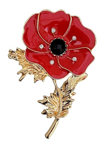 GFM® Broche fleur de coquelicot pour le jour du Souvenir (DRV) (BRCH-PPY-222), Small, Métal