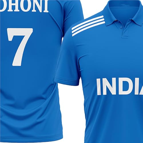 Image of Dhoni Jersey 7 Number National Team Cricket Jerseys Team Men's Old Home