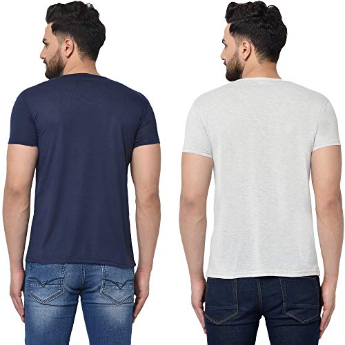 Image of JANGOBOY Men's V-Neck Cotton T-Shirt (Pack of 2)