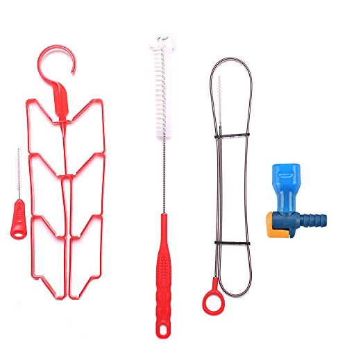 J.CARP 4 in 1Cleaning Kit with ON-Off Switch Bite Valve Tube Nozzle Replacement for Hydration Pack Bladder