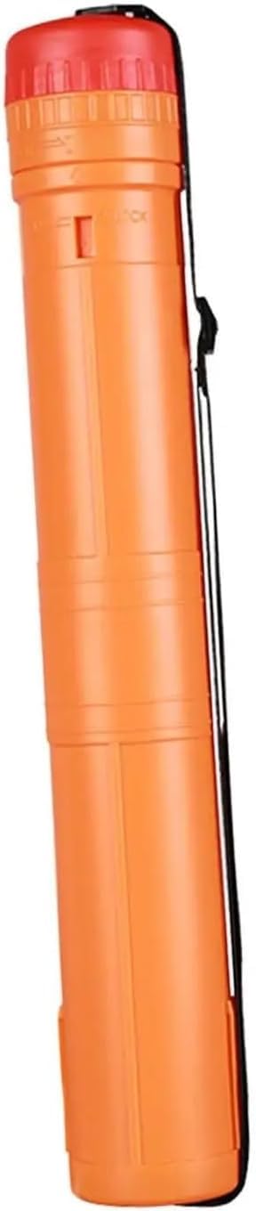 Tube d'affiches télescopique orange ajustable pour plans et dessins