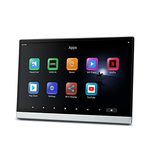 XTRONS 13.3  Car Headrest Video Player Touch Screen Android Tablet Car Headrest Mount Monitor Ultra-Thin Car Back Seat TV Monitor Support WiFi, Netflix, YouTube, Bluetooth, Phone Mirror, HDMI, USB