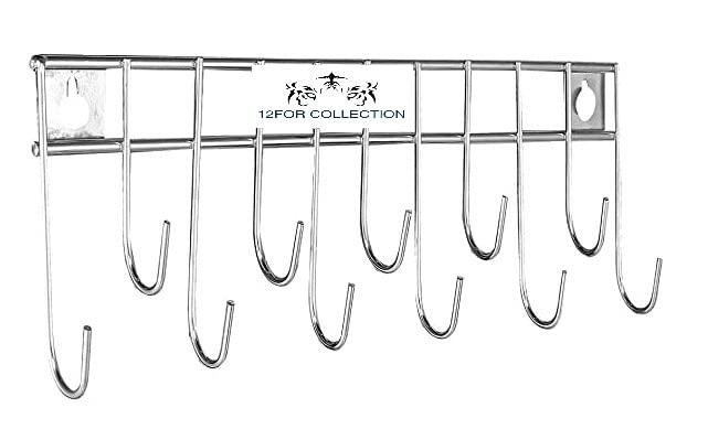 CR18 COLLECTION Stainless Steel Hook Hanger Rail/Towel Rod/Hook Rail for Bathroom and Kitchen (Silver) (B0C15423SS) Amazon Price History, Amazon Price Tracker