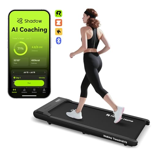 Mobvoi Walking Pad, Under Desk Treadmill for Home & Office, Small Treadmill with AI Coaching APP Link Max 3.8MPH, 2 in 1 Quiet Portable Mini Pad with Remote Control, APP, LED Display - Image 3