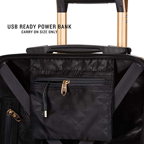 SwissGear 7272 Energie Hardside Expandable Luggage with Spinner Wheels, Gold, Carry-On 19-Inch, 7272 Energie Hardside Expandable Luggage with Spinner Wheels by SwissGear - Image 8