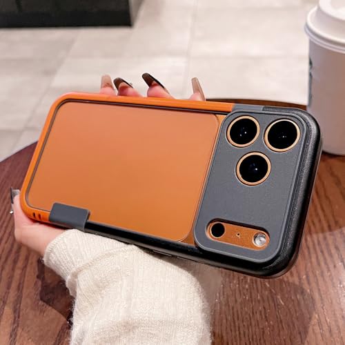 Coque souple iPhone 16 Noir Orange à contraste de couleurs