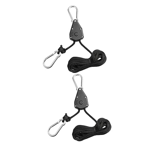 UKCOCO Suspensions Pour Lampes De Culture Cordes Robustes Réglables 2 Pièces Pour Lampes Horticoles Hauteur Ajustable Acier Inoxydable Alliage De Zinc Nylon Solide Usage Jardin Intérieur