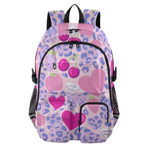 Mochila para laptop Y2k de leopardo bolso de viaje escolar juvenil