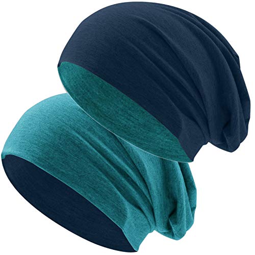 Hatstar® Bicolor Slouch Long Beanie Mütze | leicht und weich | für Damen...