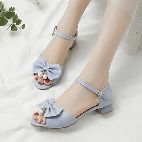 Girls Sandals Grils Dress Shoes Wedding Open Toe Glitter High Heels For Little/Big Kids Sandles For Kids Girls4