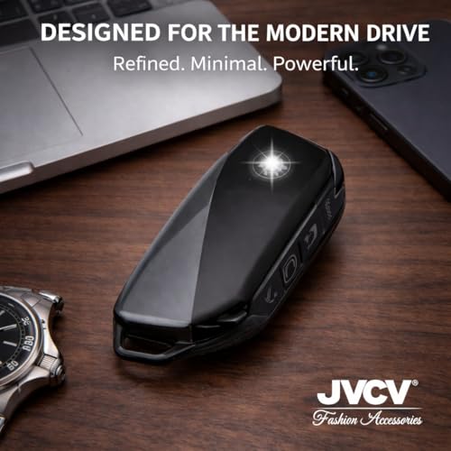 Image of JVCV Soft TPU Transparent Cover Compatible with BMW 2023 New 7 Series 740i 760i X1 X7 XM IX I7, X5 smart Key (2 Pack - Tranaparent Black)