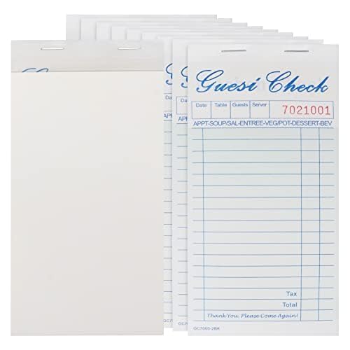 Blocs Commande Restaurant Triple Copie BM BeMore 512/3 - Lot 10 Pièces Papier Auto-Copiant 9,8x16,5cm