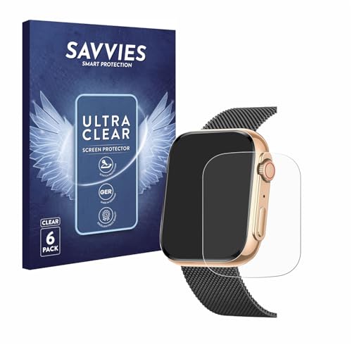 savvies Protector Pantalla para Powerwill Smartwatch 1.91" (6 Unidades) Película Ultra Transparente