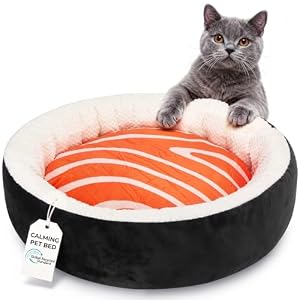 Mellownido Katzenbett, Hundebett Kleine Hunde, Katzenkissen, 53x53x15cm
