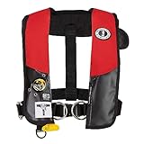 Mustang HIT Hydrostatic Inflatable PFD w/Sailing Harness - Red/Black - Automatic/Manual [MD318402-123-0-202]