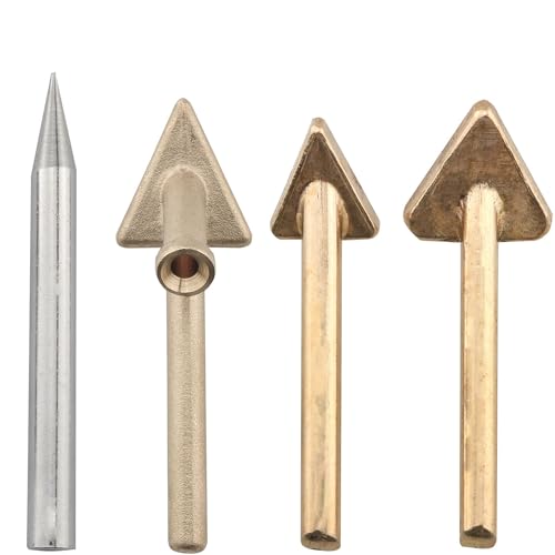 Image of CHENJIN 1 Set Plastic Welding Iron Triangle Soldering Iron Head Set Welding Replacement Tips Soldering Iron Gun Head Leather Ironing Head for Wrinkle Removal For Car Bumper Repair Smoothing Head