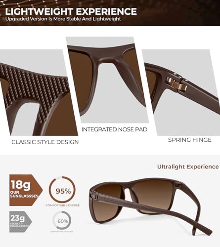 Image of KALIYADI Mens-Sunglasses Polarized Sunglasses Men: Classic Sun Glasses with UV400 Protection for Driving Fishing Golf