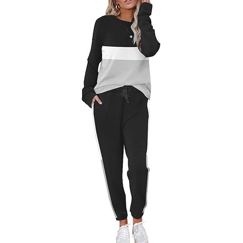 ETCYY NEW Lounge Sets for Women Two Piece Outfits Sweatsuits Sets Long Pant Loungewear Workout Athletic Tracksuits