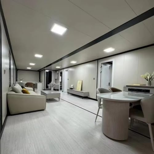 2-Story Luxury Expandable Container House 20ft Tiny Home Prefab Flat Movable Double-Layer Frame 2 3 4 5 Bedroom with Kitchen & Bathroom Villa Mobile Prefabricated Modular Home for Adults to Live in - Image 5