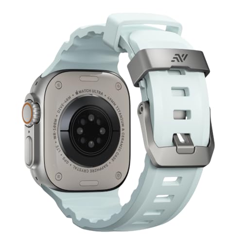Image of Silicone Rocky Point Strap Compatible with Apple Watch Series | Ultra 3 /2 /1(49mm) | 11 /10(46mm) | 9 /8 /7(45mm) | SE3 /SE2 /SE /6 /5 /4(44mm) | unisex (watch not included)