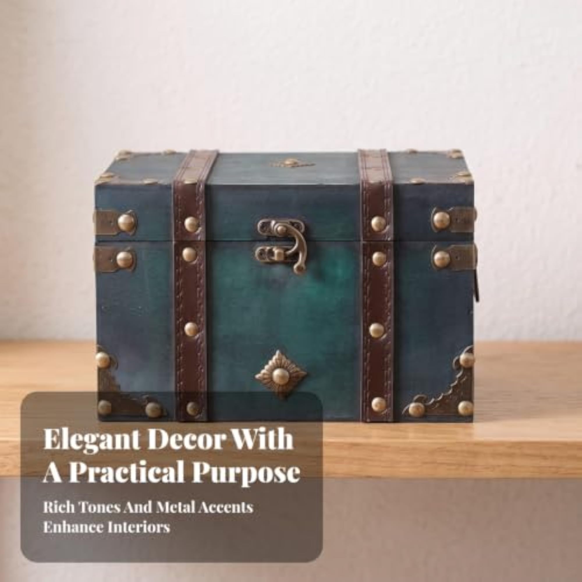 Rustic Wooden Storage Box with Hinged Lid, Gift Giving