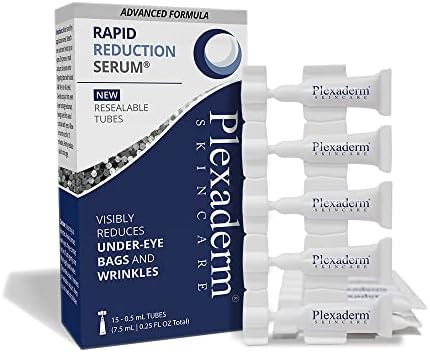 Plexaderm Rapid Reduction Eye Serum - Advanced Formula - Anti Aging Serum Visibly Reduces Under-Eye Bags, Wrinkles, Dark Circles, Fine Lines & Crow's Feet Instantly - Instant Wrinkle Remover for Face (0.25 Fl Oz)