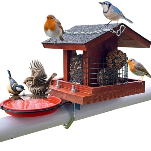 STAFECO Vogelfutterhaus Vogelhaus für Balkon wetterfest...
