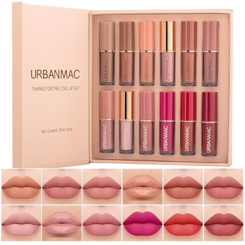 URBANMAC Liquide matte Lipstick 12Pcs Set waterproof long lasting