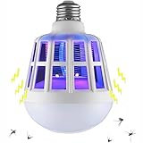 【Lâmpada Mata Mosquito Elétrica 15W 220V】Armadilha Luz UV Contra Insetos, Repelente Eletrônico para Mosquitos, Pernilongos e Insetos Voadores,Portátil USB, Proteção Para Ambientes