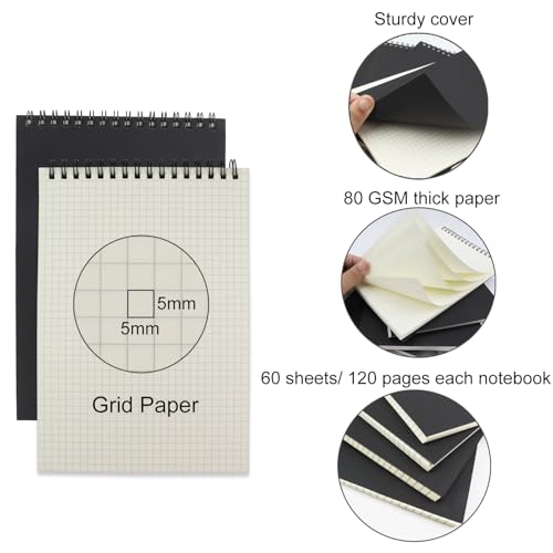 Cahier A5 à spirale papier graphique pour libérer votre créativité - 3