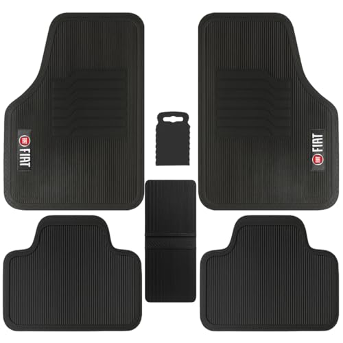 Jogo Tapete Automotivo De Borracha Compatível com Fiat 5 Peças Preto (5 Peças, Strada 2020 a 2025)