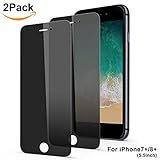 Amoner [2-Pack] iPhone 7 Plus/ 8 Plus Anti-spy Tempered Glass Screen Protector, [Privacy Protection] [Fingerprint-free] [Scratch-Proof] Screen Film for Apple iPhone 7 Plus/ 8 Plus, Black