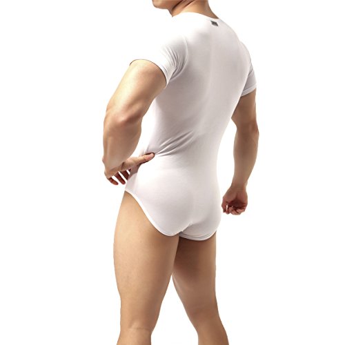 YUFEIDA Mens Suspenders Wrestling Singlet Leotard Modal Thong Bodysuit Jumpsuit - Thumbnail 5