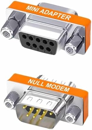 TECHZOCO Acoplador DB9 Null Hembra a Macho, Adaptador Serie, Pin-...