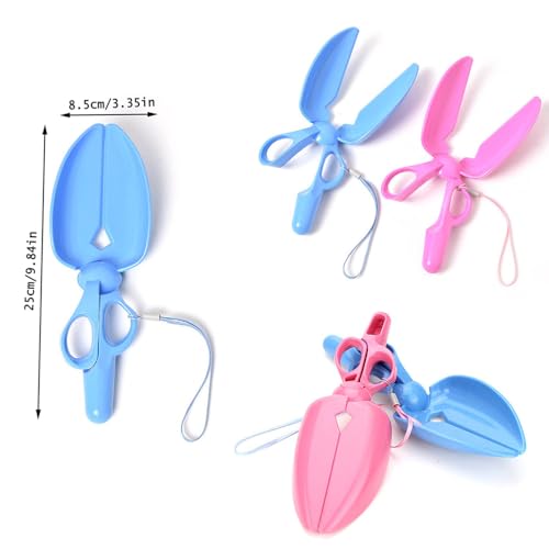 Image of 2 Pack Dog Pooper Scooper Mini Portable Pet Waste Poop Scissor Scoop Picker Shovel Cleaner for Doggie Doo Cat Litter Cleaning Tools Cleanup Outdoor Yard Garden Walks Trip