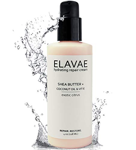 ELAVAE Ultra Hydrating Foot and Hand Repair Cream with Shea Butter, Vitamin E and Coconut Oil. Moisturizing Body Butter Lotion for Foot, Hand and Dry Skin Care. Moisturizer for Cracked Heel Treatment
