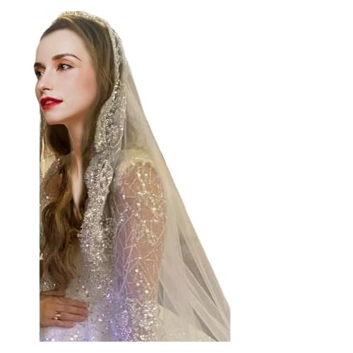Velo de novia catedral para evitar transparencias sencillas en tu boda 2