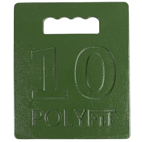 Polyfit Rucking Weight Plate 10x12 Cast Iron Plate with Handle for Rucking Hiking & Weighted Fitness Compatible with Polyfit Rucking Backpacks & Most Ruck Packs - 10LBS