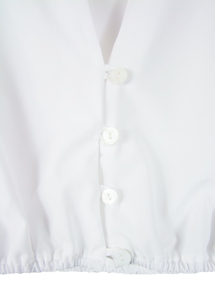 Pierre Marcel Melina - Camicia da donna in seta con scollo a V, colore: bianco