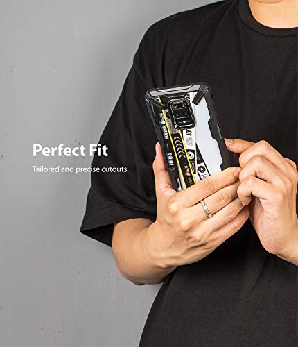 Image of Ringke Fusion-X Design Case for Xiaomi Redmi Note 9 Pro Case Back Cover, [Military Drop Tested] Hard PC TPU Bumper Impact Resistant Protection for Redmi Note 9 Pro Back Cover Case - Ticket Band