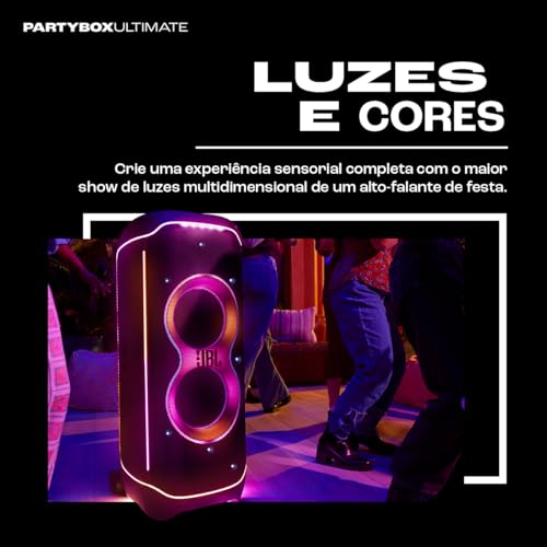 JBL, Caixa de Som, PartyBox Ultimate, Com Wi-Fi e Bluetooth Integrados - 1100W RMS glide