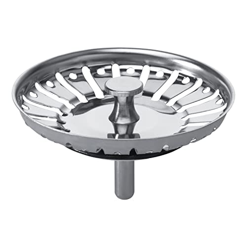 Wirquin 30718177 Grille pour bonde d'évier de cuisine universelle D90 en inox, chromé