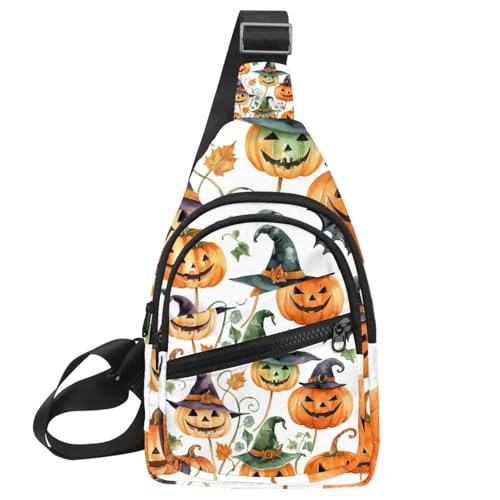 Sac à bandoulière Halloween aquarelle multipoche et convertible pour le quotidien
