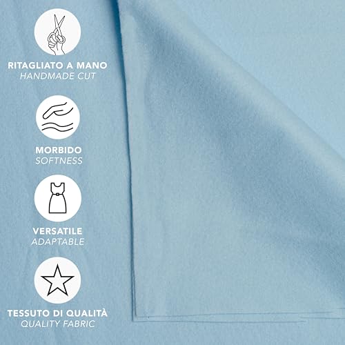 Feutre bleu ciel feutrine douce pour couture de vêtements patchwork et création d'accessoires