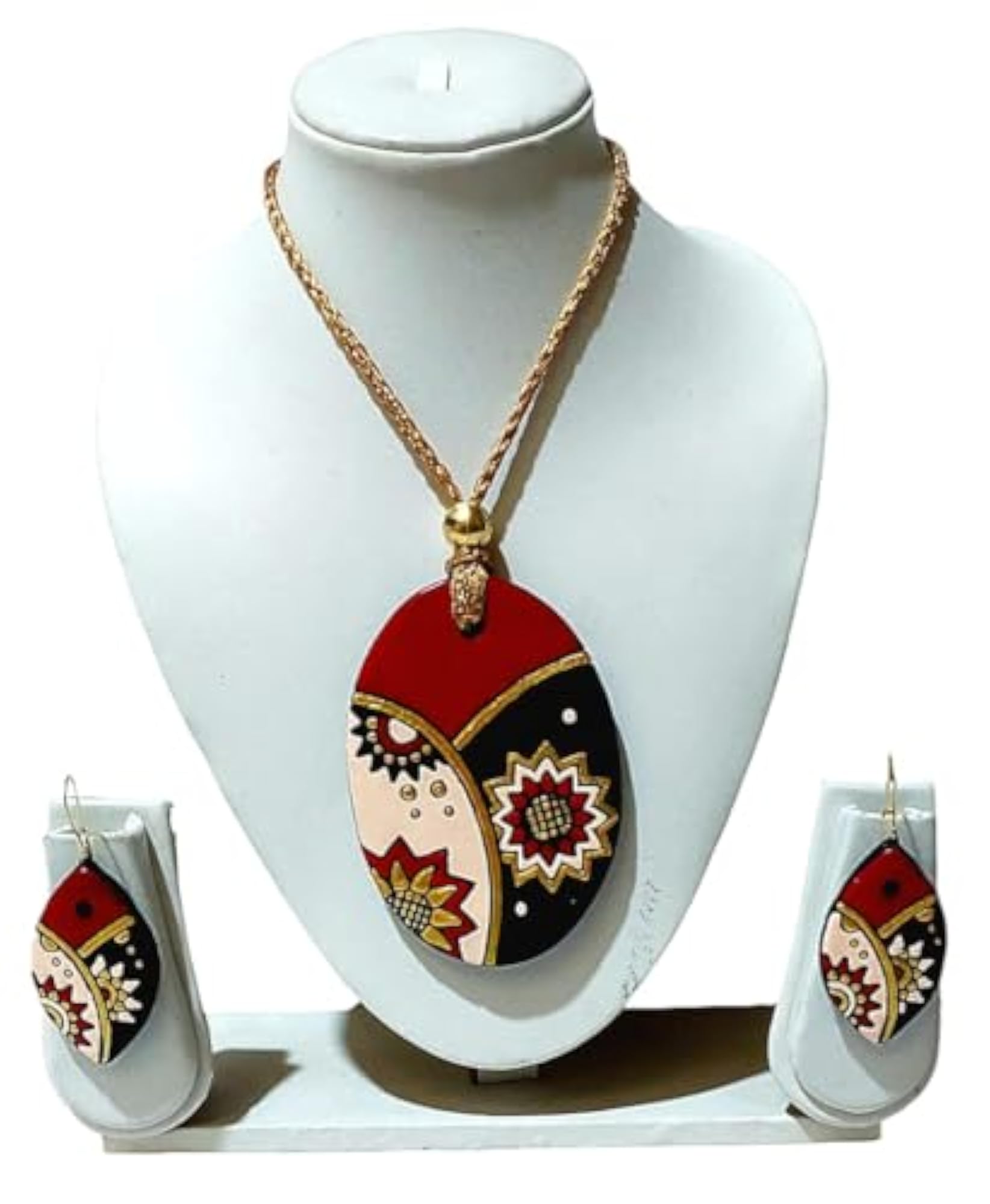 Handmade Terracotta Jewellery Set with Matching Earrings