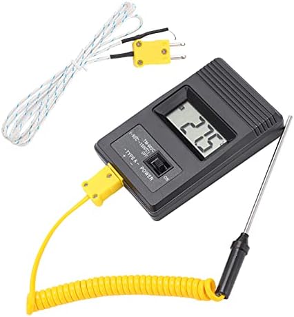 Leopacat Tm 902c Thermocouples Thermometer, High Accuracy LCD Digital Thermometer Sensor with Temperature Probe,Portable Easy Operatefor Gas Liquid K Type Thermocouple Thermometers