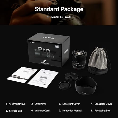 VILTROX AF 27mm F1.2 Pro APS-C Objectif pour Monture Fuji X, AF 27mm f/1.2 Grande Ouverture Objectif Grand Angle autofocus Compatible avec Fuji X-T5, X-T50, X-E5, X-T30 III, X-M5, X-H2, X-H2S, X-S20 – vue 9